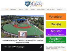 Tablet Screenshot of kiwanismiracleleague.org